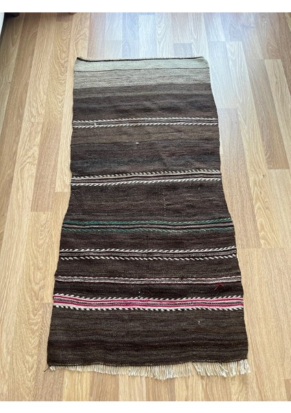 74X150 cm Bohem Tarzı Türk Kilim, El Dokuma Çizgili Desen Kilim, Vintage Severler Için Harika Ev Dekoru