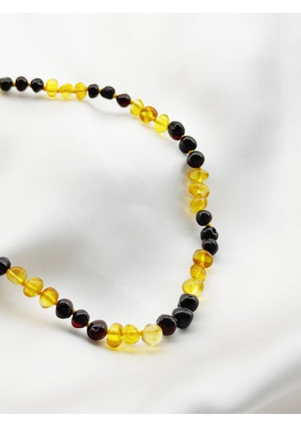 Çift Renk Bebek Kehribar Kolye