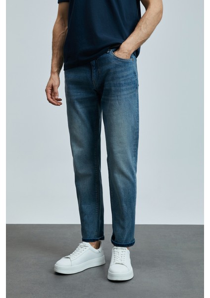 Bruno Smart Jean Erkek Pantolon Slim Fit Mavi