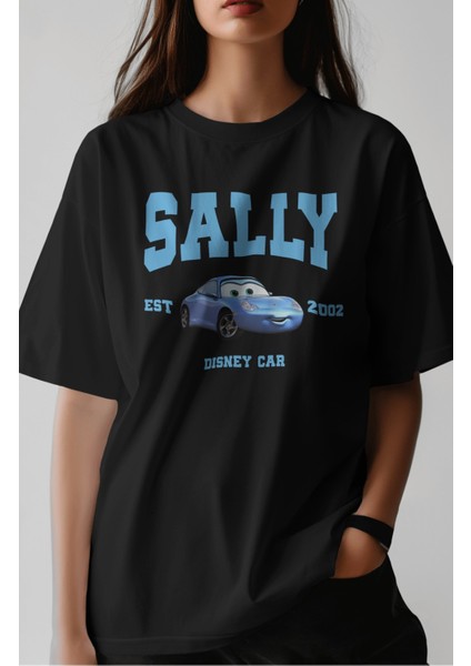 Unisex Arabalar Sally Est 2002 Baskılı Tişört, Oversize Cars Film Temalı T-Shirt modelleri