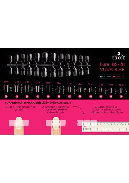 Soft Gel Tips - Yuvarlak Kısa modelleri