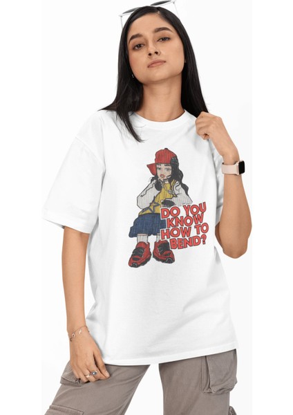 Unisex Do You Know How To Bend Yazılı Tişört, Oversize Billie Eilish Şarkı Baskılı T-Shirt modelleri