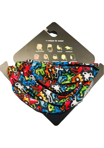 Buff Boyunluk Neon Amoeba Desenli