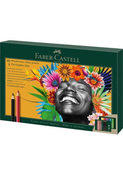 Polychromos & Pitt Graphite Matt 50'li Hediye Seti, Parlak ve Canlı Renkler
