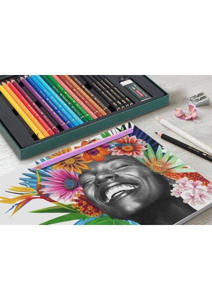 Polychromos & Pitt Graphite Matt 50'li Hediye Seti, Parlak ve Canlı Renkler