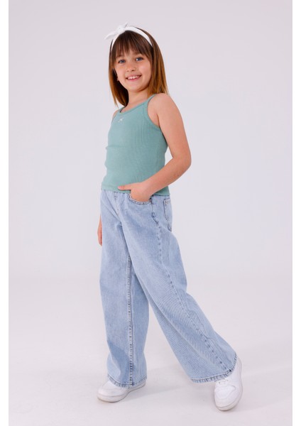 Kız Çocuk Lastikli Kot Pantolon 2211 modelleri