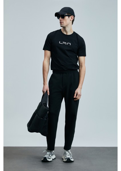Blaze Modern Grafik T- Shirt Siyah fırsatları