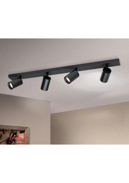 Demet Habek Mylights 4lü Dörtlü LED Spot Tavan Avize Tasaruflu LED Ampül Mutfak Salon Otel Avize