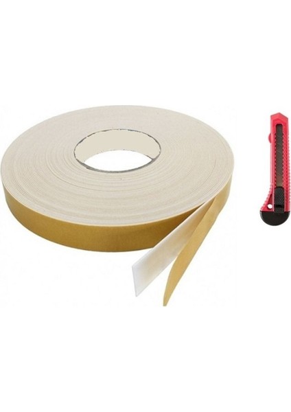 18 mm x 50 mt Çift Taraflı Köpük Bant Sineklik Iç Dış Mekan Extra Kaliteli