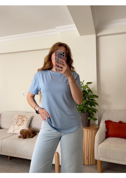 Bebe Mavisi Lazer Kesim Modal Tişört fiyatları