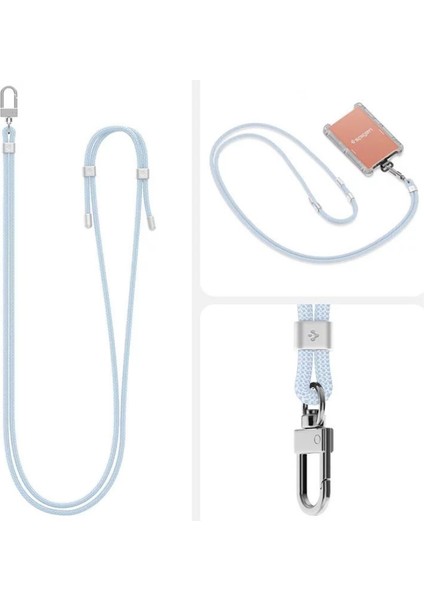 Cross Body Strap v2 Boyun Askı ipi ConTag Tutucu Aparat / IP Soketli Kılıflar ile Uyumlu Mute Blue - AFA08367