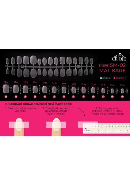 Soft Gel Tips - Mat Kare (Kısa) modelleri