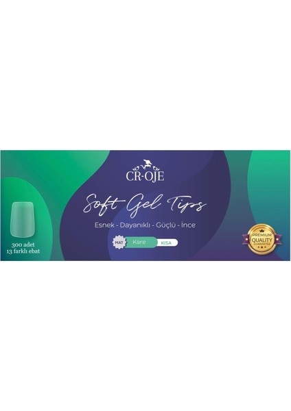 Soft Gel Tips - Mat Kare (Kısa) fırsatları