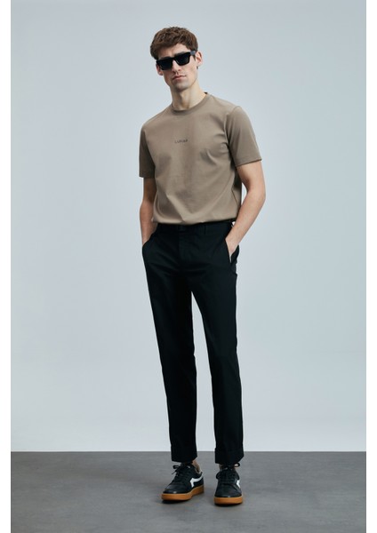 Marcus Modern Grafik T- Shirt Siyah