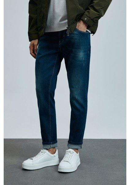 Carlo Smart Jean Erkek Pantolon Slim Fit Mavi