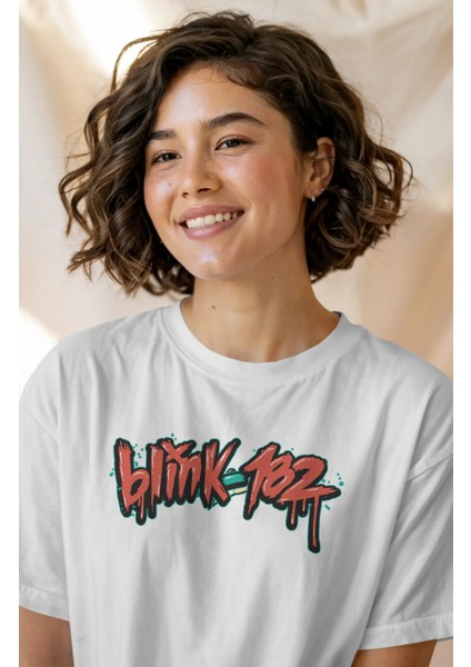 Unisex BLINK-182 Funny Sırt Baskılı Tişört, Oversize Rock Band Temalı T-Shirt fiyatları