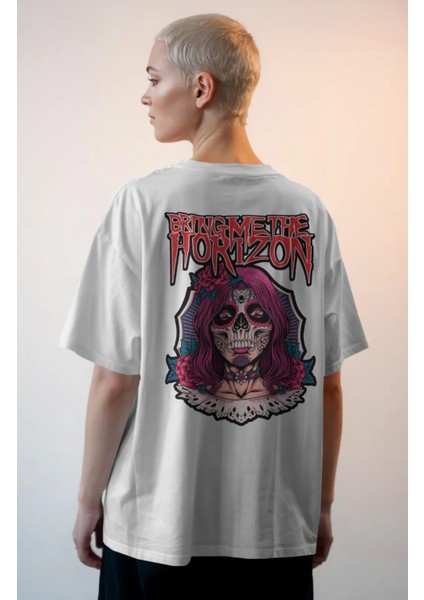 Unisex Bring Me The Horizon Sırt Baskılı Tişört, Oversize Rock Band Temalı T-Shirt modelleri