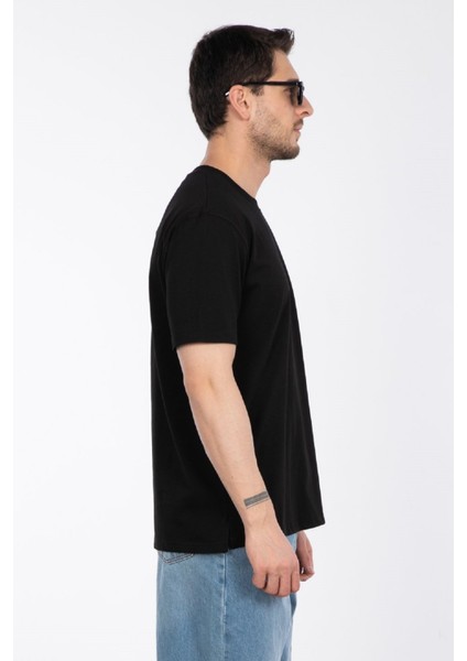 Erkek Bisiklet Yaka %100 Pamuk Rahat Kalıp 777 Sayı Baskılı T-Shirt fiyatları