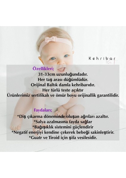 Küp Model Bebek Kehribar Kolye indirimleri