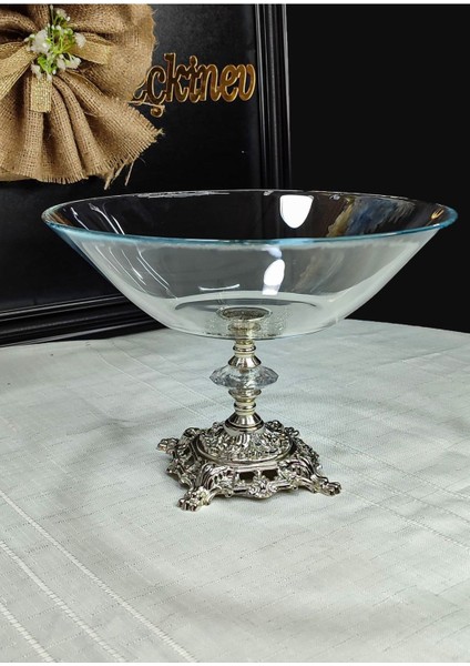 Seçkinev 3 Parça Gümüş Ayaklı Pratik Silver Tokyo Sunum Tabağı Set modelleri