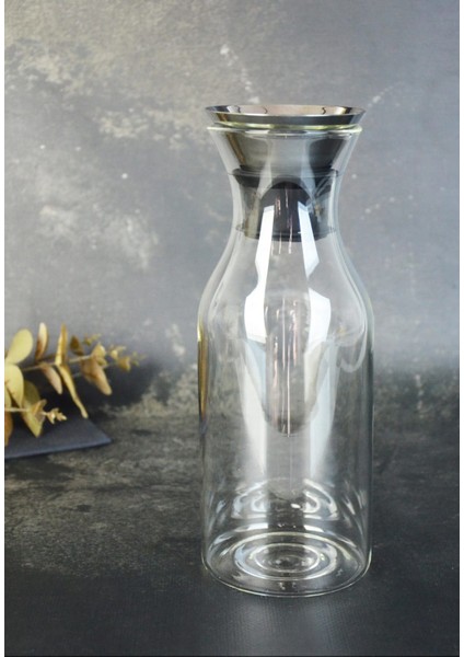 1000 ml Şelale Kapaklı Cam Sürahi 401338