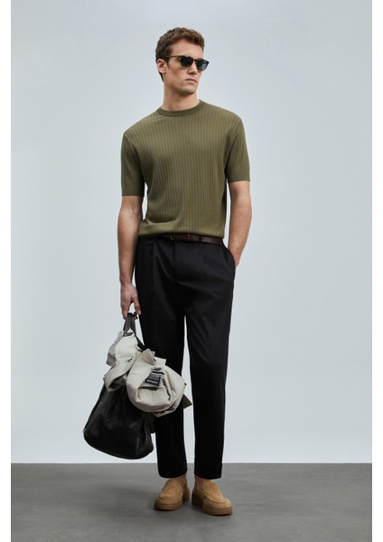 Albert Smart Erkek Chino Pantolon Comfort Pileli Siyah modelleri