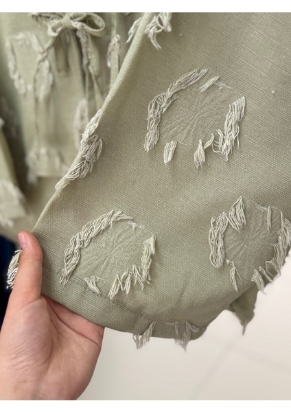 Miryla Püskül Detaylı Bağlamalı KIMONO-MF211 Haki indirimleri