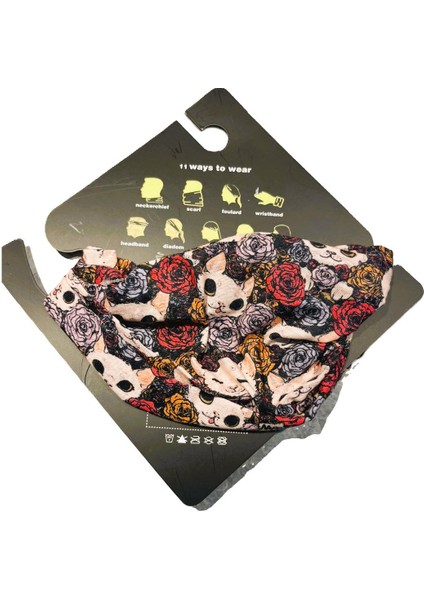 Buff Boyunluk Novelty Print Desenli