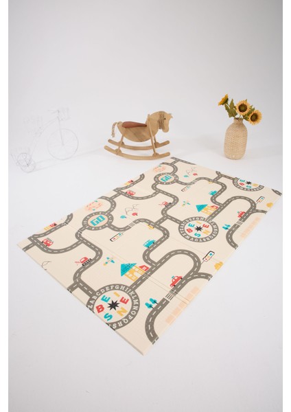 Katlanabilir Çift Taraflı Oyun Matı-Oyun Halısı 200X130X1CM (Taşıma Çantalı) indirimleri