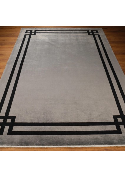 Vogue VG01 Grey Black Uşak El Dokuma Yün Bambu Halı fiyatları
