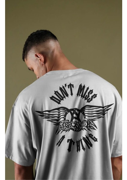 Unisex Aerosmith Dont Miss A Thing Sırt Baskılı Tişört, Oversize Rock Grubu Temalı T-Shirt modelleri