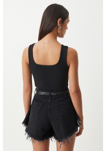 Askılı Crop 2'li Paket Örme Bluz
