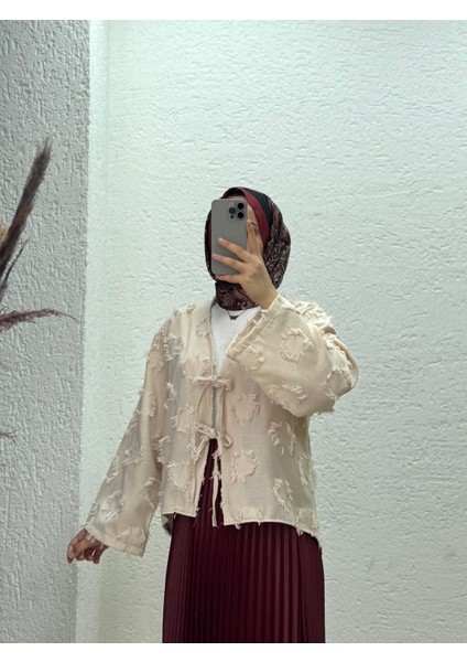 Miryla Püskül Detaylı Bağlamalı KIMONO-MF211 Taş fiyatları