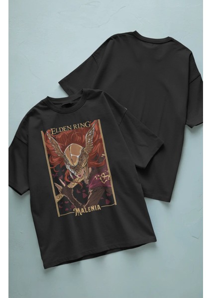 Unisex Elden Ring Yazılı T-Shirt, Oversize Video Oyunu Temalı Tişört