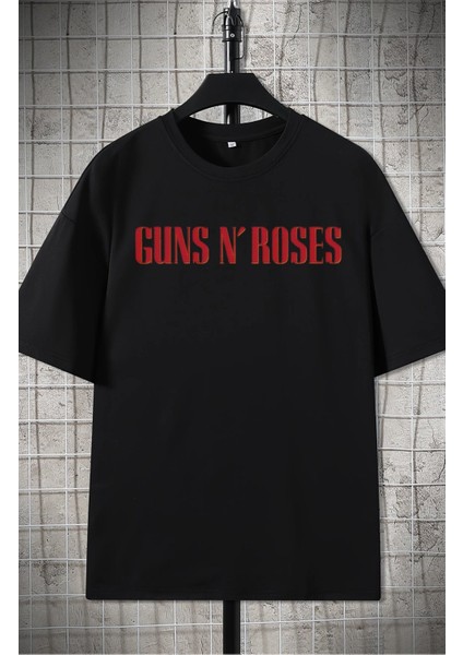 Unisex Appetite For Destruction Sırt Baskılı Tişört, Oversize Guns N' Roses Albüm Temalı T-Shirt fiyatları