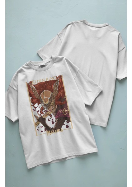 Unisex Elden Ring Yazılı T-Shirt, Oversize Video Oyunu Temalı Tişört