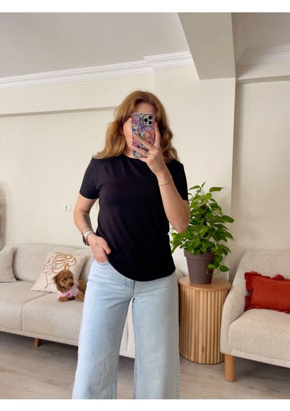 Beyaz Lazer Kesim Modal Tişört modelleri