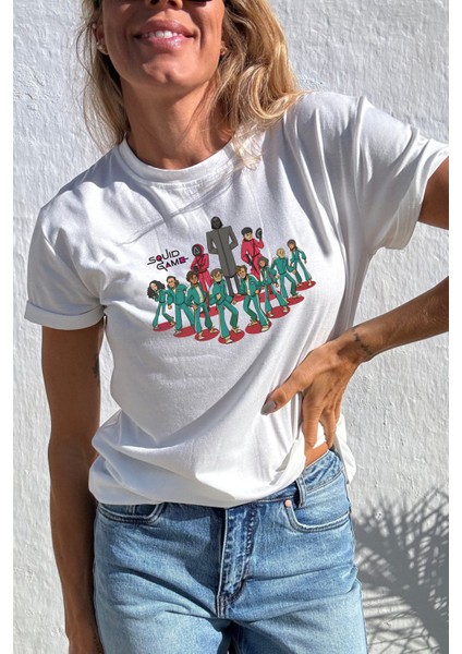 Squıd Game 456 Popüler Karakterler Baskılı Unisex T-Shirt/tişört - Tüm Yaş Grupları fiyatları