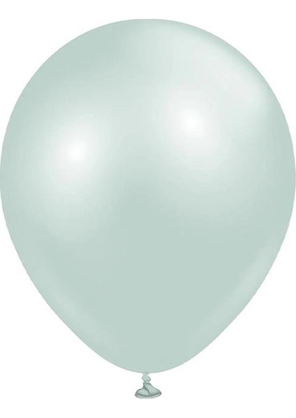 Aura Ice Mint Kalisan Balon Parlak Parti Balonu-Buz Yeşili 12 Inc 50'li