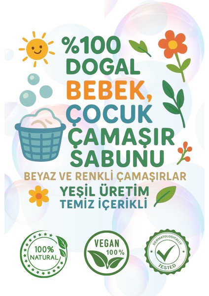 Bebek Çamaşır Makinesi Toz Deterjanı 1 kg