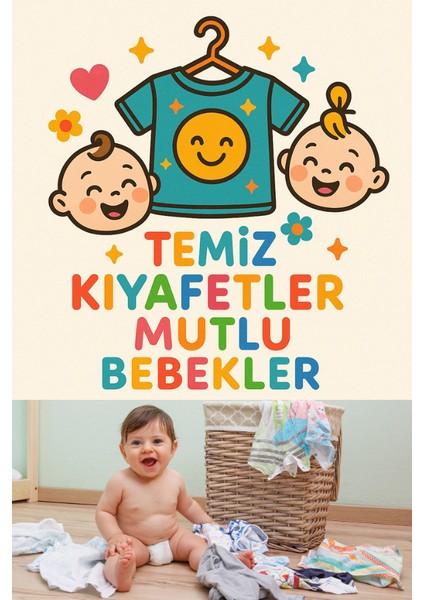 Bebek Çamaşır Makinesi Toz Deterjanı 1 kg