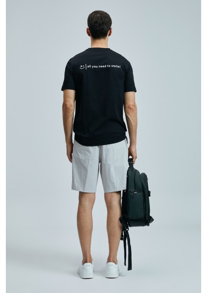 Zany Modern Grafik T- Shirt Siyah