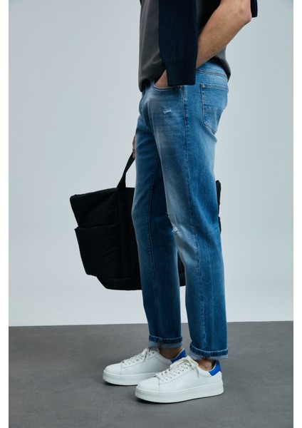 Franz Smart Jean Erkek Pantolon Slim Fit Mavi