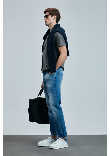 Franz Smart Jean Erkek Pantolon Slim Fit Mavi