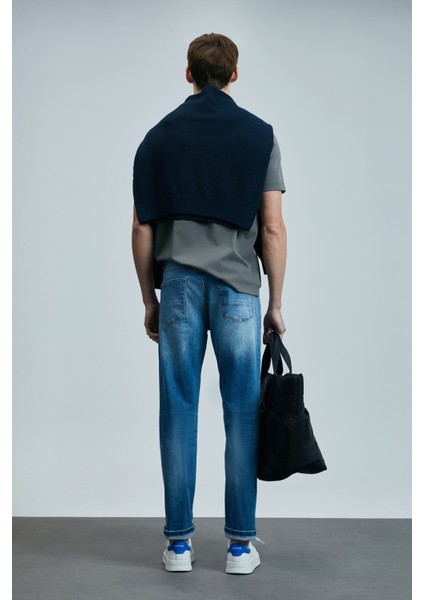 Franz Smart Jean Erkek Pantolon Slim Fit Mavi