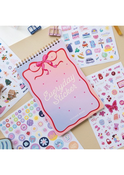 A5 Sticker Book 1183 Adet 18 Yaprak Renkli Etiket Defteri