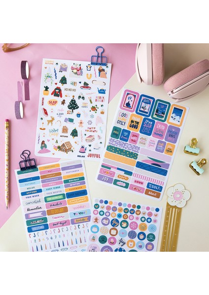 A5 Sticker Book 1183 Adet 18 Yaprak Renkli Etiket Defteri