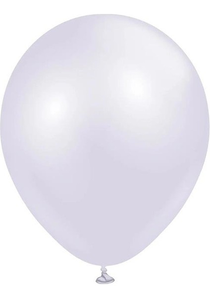Aura Lavender Fog Kalisan Balon Parlak Parti Balonu-Lavanta Sisi 12 Inc 50'li