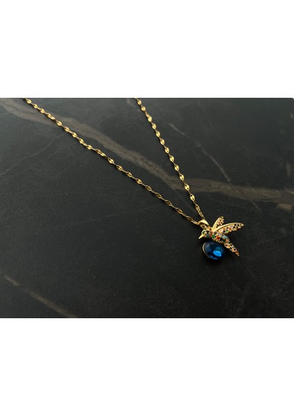 Kuş Figürlü Goldçelikkolye