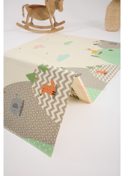 Monimubaby Katlanabilir Çift Taraflı Oyun Matı-Oyun Halısı 200X130X1CM (Taşıma Çantalı) fiyatları
